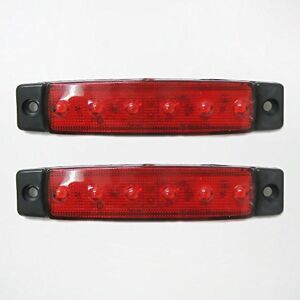 CarJoy 2 x 12 4 x 12 V Rouge feu d'encombrement, 6 LED FEUX DE GABARIT POUR CAMION BUS Pendentif - Publicité CarJoy 2 x 12 4 x 12 V Rouge feu d'encombrement, 6 LED FEUX DE GABARIT POUR CAMION BUS Pendentif - Publicité