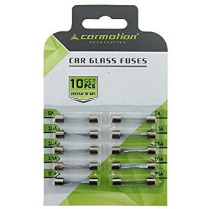 myshopx Lot de 10 fusibles en verre pour voiture 30 mm 2 x 5 A 2 x 10 A 4 x 15 A 2 x 25 A (B3) - Publicité myshopx Lot de 10 fusibles en verre pour voiture 30 mm 2 x 5 A 2 x 10 A 4 x 15 A 2 x 25 A (B3) - Publicité