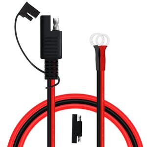 YINGAYOU Connecteur SAE Batterie Moto 10AWG 30A SAE vers O Ring 8mm 12V 24V pour Moto, Solar Panel, Voiture, Bateau (10AWG, 1 m) - Publicité YINGAYOU Connecteur SAE Batterie Moto 10AWG 30A SAE vers O Ring 8mm 12V 24V pour Moto, Solar Panel, Voiture, Bateau (10AWG, 1 m) - Publicité