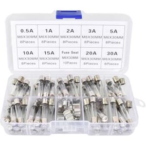Colexy 72Pcs 9 Valeurs 6x30mm Fusible en Verre, Kit de Fusibles à Soufflage Rapide, avec 10 PCS Siège de Fusibles, Voiture Verre Tube Fusible Assorties Kit, 250V 0.5A 1A 2A 3A 5A 10A 15A 20A 30A, A - Publicité Colexy 72Pcs 9 Valeurs 6x30mm Fusible en Verre, Kit de Fusibles à Soufflage Rapide, avec 10 PCS Siège de Fusibles, Voiture Verre Tube Fusible Assorties Kit, 250V 0.5A 1A 2A 3A 5A 10A 15A 20A 30A, A - Publicité