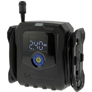 Michelin 009542 Compresseur à Air Electrique Professionnel Gonfleur Pneus Voiture Pression Programmable 8,3 Bar 168W 12V Allume Cigare Débit 24L par Min 3 Embouts - Publicité Michelin 009542 Compresseur à Air Electrique Professionnel Gonfleur Pneus Voiture Pression Programmable 8,3 Bar 168W 12V Allume Cigare Débit 24L par Min 3 Embouts - Publicité