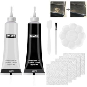 HASAIKA Pâte Réparatrice Cuir, Kit Rénovation Cuir, 2 pièces Kit de réparation du cuir pour réparer les déchirures des meubles, canapés, vestes, sièges de bateau (noir+blanc) - Publicité HASAIKA Pâte Réparatrice Cuir, Kit Rénovation Cuir, 2 pièces Kit de réparation du cuir pour réparer les déchirures des meubles, canapés, vestes, sièges de bateau (noir+blanc) - Publicité