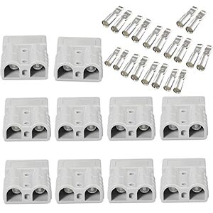 Bohaner Lot de 10 connecteurs de batterie, 600 V 50 A, connexion rapide pour chariot élévateur Anderson, caravane, remorque - Publicité Bohaner Lot de 10 connecteurs de batterie, 600 V 50 A, connexion rapide pour chariot élévateur Anderson, caravane, remorque - Publicité