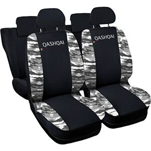 Auto Accessori Lupex Housses de siège auto compatibles Qashqai Made in Italy Set couvre-sièges avant et arrière Logo brodé Airbag Compatible Intérieur (Noir/Camouflage clair) - Publicité Auto Accessori Lupex Housses de siège auto compatibles Qashqai Made in Italy Set couvre-sièges avant et arrière Logo brodé Airbag Compatible Intérieur (Noir/Camouflage clair) - Publicité