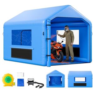 VEVOR Cabine de Peinture Gonflable 4x3x2,8 m, Tente de Pulvérisation pour Voiture avec Ventilateur 550 W et Système de Filtration d'air, Station de Travail pour Pose de Peinture pour Garage Atelier - Publicité VEVOR Cabine de Peinture Gonflable 4x3x2,8 m, Tente de Pulvérisation pour Voiture avec Ventilateur 550 W et Système de Filtration d'air, Station de Travail pour Pose de Peinture pour Garage Atelier - Publicité