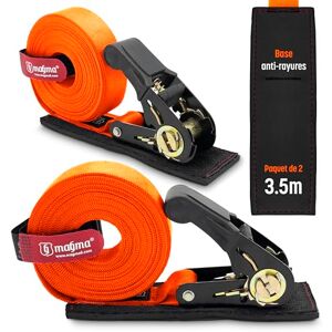 MAGMA Lot de 2 tendeurs à cliquet avec Protection Anti-Rayures, 3.5M, tendeur à cliquet, arrimage de remorque de Camion, Voiture, Moto, élingues d'arrimage - Publicité MAGMA Lot de 2 tendeurs à cliquet avec Protection Anti-Rayures, 3.5M, tendeur à cliquet, arrimage de remorque de Camion, Voiture, Moto, élingues d'arrimage - Publicité
