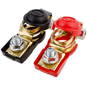 GTIWUNG Cosse Batterie Bornes de Batterie Connecteurs Coupe pour Bateau/Camion/Voiture/Van, Rouge et Noir, Positive et Négative (1 pair) - Publicité GTIWUNG Cosse Batterie Bornes de Batterie Connecteurs Coupe pour Bateau/Camion/Voiture/Van, Rouge et Noir, Positive et Négative (1 pair) - Publicité