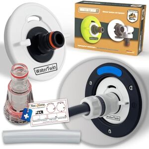 MaJoCompTec Watertwin Bouchon de carburant avec raccord d'eau Adaptateur de remplissage de bouchon de réservoir d'eau pour accessoires de camping-car et caravane (version ECO + filtre compact - Publicité MaJoCompTec Watertwin Bouchon de carburant avec raccord d'eau Adaptateur de remplissage de bouchon de réservoir d'eau pour accessoires de camping-car et caravane (version ECO + filtre compact - Publicité