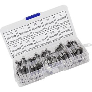 Fasizi Lot de 72 fusibles en verre à soufflage rapide pour voiture 6 x 30 mm Kit assorti Ampères 0,5 A, 1 A, 2 A, 3 A, 5 A, 10 A, 15 A, 20 A, 30 A et 10 porte-fusibles - Publicité Fasizi Lot de 72 fusibles en verre à soufflage rapide pour voiture 6 x 30 mm Kit assorti Ampères 0,5 A, 1 A, 2 A, 3 A, 5 A, 10 A, 15 A, 20 A, 30 A et 10 porte-fusibles - Publicité