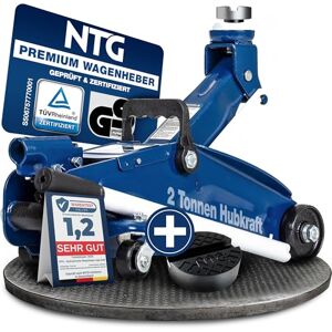 NTG Cric hydraulique 2T (2000 kg) Certifié TÜV avec support en caoutchouc rainuré, cric de manœuvre avec hauteur de levage 130-330 mm pour voiture, SUV Cric en acier avec roulement en caoutchouc - Publicité NTG Cric hydraulique 2T (2000 kg) Certifié TÜV avec support en caoutchouc rainuré, cric de manœuvre avec hauteur de levage 130-330 mm pour voiture, SUV Cric en acier avec roulement en caoutchouc - Publicité