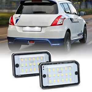 njssjd Éclairage de plaque d'immatriculation LED compatible avec Suzuki Swift 2011-2017 Lampe d'étiquette de plaque d'immatriculation blanche au xénon OEM # 35910-68L0, 35910-68L01 - Publicité