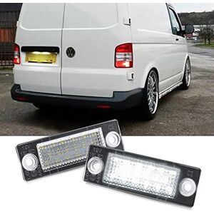 njssjd Lumière de plaque d'immatriculation à LED blanche au xénon pour Volks-wagen Transporter T5 M'ultivan Caddy P'assat B5 J/etta T/ouran Superb MK1 Canbus sans erreur LED Tag Lamp 2pcs - Publicité