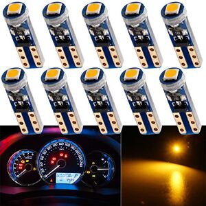 GLL Ampoules LED T5 Jaune W1.2W W2.3W pour Tableau de Bord 3030 SMD 60 Lumen DC 12V - Publicité GLL Ampoules LED T5 Jaune W1.2W W2.3W pour Tableau de Bord 3030 SMD 60 Lumen DC 12V - Publicité