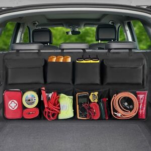 Snuopfy Organisateurs de coffre de voiture, organiseur de voiture à suspendre avec 8 grands sacs de rangement – Organiseur de coffre pour SUV, camion, van – Votre expert économiseur d'espace - Publicité Snuopfy Organisateurs de coffre de voiture, organiseur de voiture à suspendre avec 8 grands sacs de rangement – Organiseur de coffre pour SUV, camion, van – Votre expert économiseur d'espace - Publicité