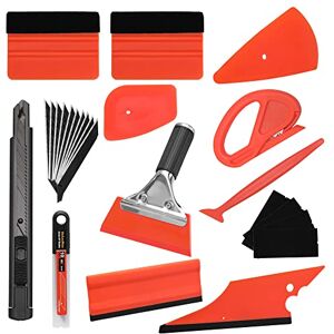 ValueMax Kit Covering Outils de Film 25 Pièces, Teinté pour Fenêtre de Voiture avec Multi Raclette, Cutter et 10 Lames de Rechange, Kit de Raclettes Accessoires - Publicité ValueMax Kit Covering Outils de Film 25 Pièces, Teinté pour Fenêtre de Voiture avec Multi Raclette, Cutter et 10 Lames de Rechange, Kit de Raclettes Accessoires - Publicité
