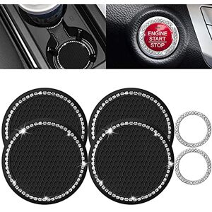 Support Gobelet Voiture Dessous de Verre , Porte-gobelet de Voiture Coaster  Anti-dérapant pour Voiture Accessoires, Noir : : Auto et Moto