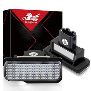 WinPower LED Éclairage plaque immatriculation auto ampoules super brillant CanBus Pas d'erreur 6000K xénon blanc froid 18 SMD Feux arrière pour S203/ W203/W21/W219/SLK-R171 ect., 2 Pièces - Publicité
