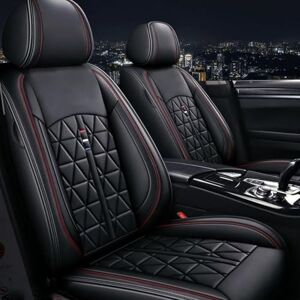 Chifeng Lot de 2 housses de siège auto universelles en cuir synthétique imperméable pour Opel Astra g h j f k Corsa b c d e Vectra a b c - Publicité Chifeng Lot de 2 housses de siège auto universelles en cuir synthétique imperméable pour Opel Astra g h j f k Corsa b c d e Vectra a b c - Publicité