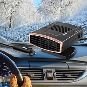 XUXLEKK Chauffage De Voiture, 12V 150W Chauffage D'appoint Voiture, 2 en 1 Chauffage Portable pour Voiture Allume Cigare, Chauffage Voiture À 360 °, pour Désembuage et Dégivrage de Pare-Brise - Publicité XUXLEKK Chauffage De Voiture, 12V 150W Chauffage D'appoint Voiture, 2 en 1 Chauffage Portable pour Voiture Allume Cigare, Chauffage Voiture À 360 °, pour Désembuage et Dégivrage de Pare-Brise - Publicité
