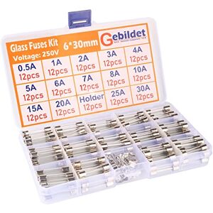 Gebildet Kit de 168pcs Fusibles en Verre Coup Rapide Voiture (0.5A-30A) avec 12pcs Porte-Fusible - Publicité Gebildet Kit de 168pcs Fusibles en Verre Coup Rapide Voiture (0.5A-30A) avec 12pcs Porte-Fusible - Publicité