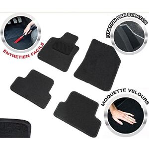 DBS Tapis de Voiture sur Mesure Adapté à Votre Peugeot 308/308 SW (09/2007-08/2013) Antidérapant : Clips de Fixations et Scratch Tapis de Sol 4 pièces Moquette Noir - Publicité DBS Tapis de Voiture sur Mesure Adapté à Votre Peugeot 308/308 SW (09/2007-08/2013) Antidérapant : Clips de Fixations et Scratch Tapis de Sol 4 pièces Moquette Noir - Publicité