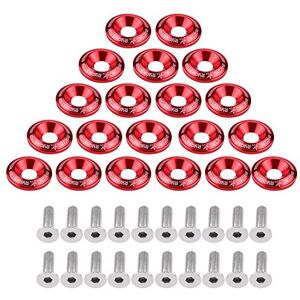 Keenso 20pcs Rondelle de Pare-chocs en Aluminium Kit, Boulon de Rondelle de Pare-chocs de Moteur Vis et Boulons de Fixation de (Red) - Publicité Keenso 20pcs Rondelle de Pare-chocs en Aluminium Kit, Boulon de Rondelle de Pare-chocs de Moteur Vis et Boulons de Fixation de (Red) - Publicité