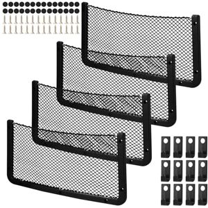 UIHOL Filet Rangement pour Voiture 4 PCS, Organisateurs Rangement Coffre 40*20CM, avec 28 Vis, 12 Crochets, Multifonctionnel Sac Pocket Organizer de Voiture pour Camping-Cars,Bateaux(Filet élastique) - Publicité UIHOL Filet Rangement pour Voiture 4 PCS, Organisateurs Rangement Coffre 40*20CM, avec 28 Vis, 12 Crochets, Multifonctionnel Sac Pocket Organizer de Voiture pour Camping-Cars,Bateaux(Filet élastique) - Publicité
