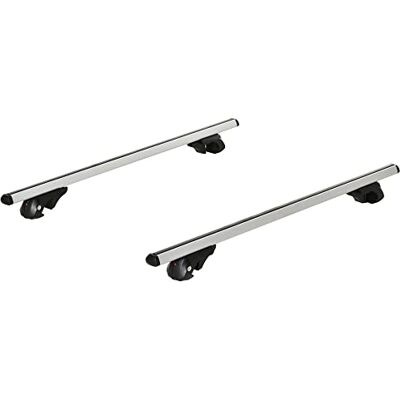 HOMCOM Barres de Toit de Voiture transversales Porte-Bagage verrouillables 2 clés fournies Alliage d'aluminium 123,5 x 5,5 x 7 cm argenté et Noir - Publicité HOMCOM Barres de Toit de Voiture transversales Porte-Bagage verrouillables 2 clés fournies Alliage d'aluminium 123,5 x 5,5 x 7 cm argenté et Noir - Publicité