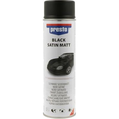 Presto Spray en aérosol Noir - Finition Satinée - 500 ml - Publicité Presto Spray en aérosol Noir - Finition Satinée - 500 ml - Publicité