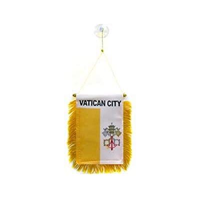 AZ Flag Vatican 15x10 cm - Jaune et blanc - Drapeau - Publicité AZ Flag Vatican 15x10 cm - Jaune et blanc - Drapeau - Publicité