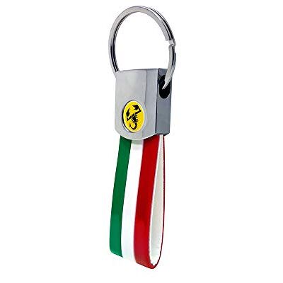Abarth 21773 Porte-clés Officiel, Tricolore, Scorpion Jaune - Publicité Abarth 21773 Porte-clés Officiel, Tricolore, Scorpion Jaune - Publicité