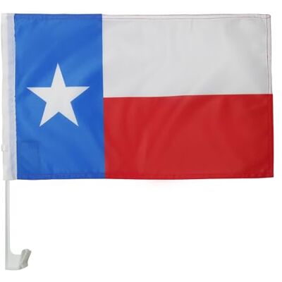 Carflag Texan - Texas - tige PVC - fixation fenêtre - drapeau voiture - Publicité Carflag Texan - Texas - tige PVC - fixation fenêtre - drapeau voiture - Publicité