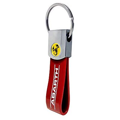 Abarth 21774 Porte-clés Officiel Rouge, Inscription, Scorpion Jaune - Publicité Abarth 21774 Porte-clés Officiel Rouge, Inscription, Scorpion Jaune - Publicité