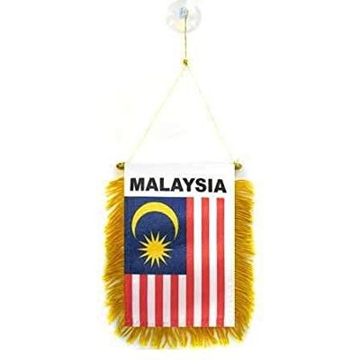 Ba - Flag Malaysia 15x10 - 15x10 cm - Drapeau de voiture - Publicité Ba - Flag Malaysia 15x10 - 15x10 cm - Drapeau de voiture - Publicité