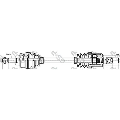Arbre de transmission Gsp - 638mm avec engrenage 25/39 - Type: Ds7331la - Publicité Arbre de transmission Gsp - 638mm avec engrenage 25/39 - Type: Ds7331la - Publicité