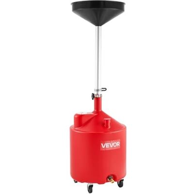 VEVOR Réservoir de Vidange Huile Usagée 68 L, Vidangeur Huile Portable Industriel, avec Entonnoir Réglable en Hauteur, Roues, Drainage Transfert Carburant pour Ateliers Réparation Automobile, Rouge - Publicité VEVOR Réservoir de Vidange Huile Usagée 68 L, Vidangeur Huile Portable Industriel, avec Entonnoir Réglable en Hauteur, Roues, Drainage Transfert Carburant pour Ateliers Réparation Automobile, Rouge - Publicité