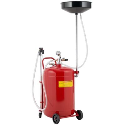 HOMCOM Récupérateur de vidange d'huile usagée 80 L, Hauteur Ajustable 101-141 cm, Chariot de récupération d'huiles Portable avec poignée et roulettes, Rouge - Publicité HOMCOM Récupérateur de vidange d'huile usagée 80 L, Hauteur Ajustable 101-141 cm, Chariot de récupération d'huiles Portable avec poignée et roulettes, Rouge - Publicité