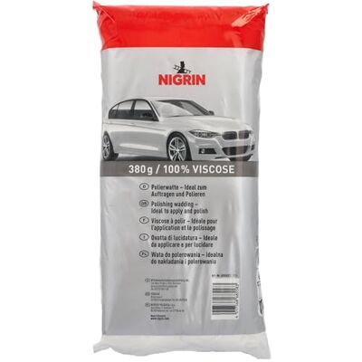 Nigrin Ouate de polissage 100% viscose, douce et absorbante, idéale pour appliquer et polir la peinture de voiture, haute qualité, Blanc, 380g - Publicité Nigrin Ouate de polissage 100% viscose, douce et absorbante, idéale pour appliquer et polir la peinture de voiture, haute qualité, Blanc, 380g - Publicité