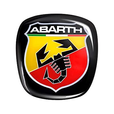 Abarth Autocollant 3D Logo Officiel pour Fiat 500X, Avant, 75 x 69 mm - Publicité Abarth Autocollant 3D Logo Officiel pour Fiat 500X, Avant, 75 x 69 mm - Publicité