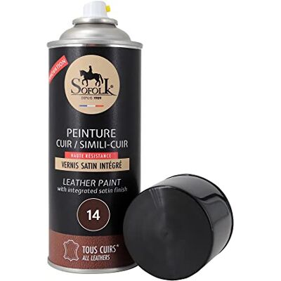Sofolk - Leather_paint_spray_400ml - 14-chocolat - Leather paint - Publicité Sofolk - Leather_paint_spray_400ml - 14-chocolat - Leather paint - Publicité