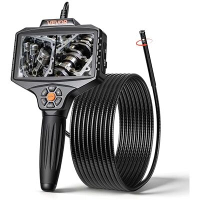 VEVOR Caméra Endoscopique Rotation 360° Endoscope Double Objectif Caméra Inspection pour Canalisation et Automobile, avec Éclairage, Sonde IP67 8 mm, Écran IPS HD 5 Pouces, Câble Serpent Rigide 5 m - Publicité VEVOR Caméra Endoscopique Rotation 360° Endoscope Double Objectif Caméra Inspection pour Canalisation et Automobile, avec Éclairage, Sonde IP67 8 mm, Écran IPS HD 5 Pouces, Câble Serpent Rigide 5 m - Publicité