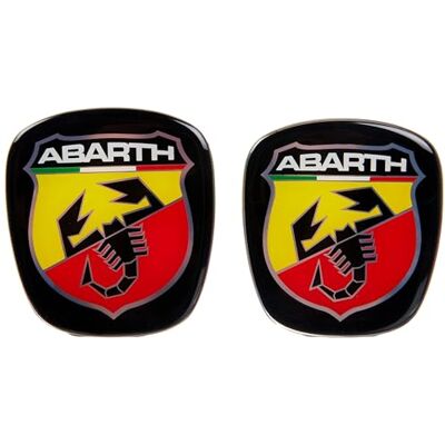 Abarth Fiat Bravo logo autocollant - avant et arrière - 65x71 mm - Publicité Abarth Fiat Bravo logo autocollant - avant et arrière - 65x71 mm - Publicité