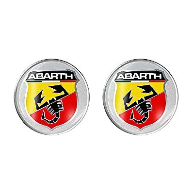 Abarth Autocollant 3D Boucliers, Lot de 2, 12 mm, Claire - Publicité Abarth Autocollant 3D Boucliers, Lot de 2, 12 mm, Claire - Publicité
