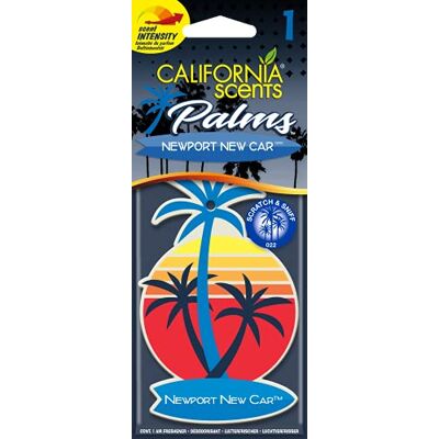 California Car Scents - Newport New Car - Clip visière élastique - Publicité California Car Scents - Newport New Car - Clip visière élastique - Publicité