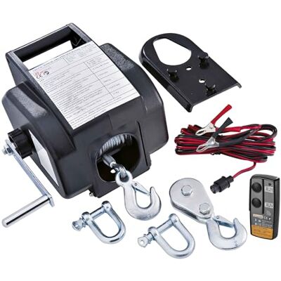 RIBIMEX 4277 Treuils Voiture 5 tonnes Marche AV et AR 12 V Noir - Publicité RIBIMEX 4277 Treuils Voiture 5 tonnes Marche AV et AR 12 V Noir - Publicité