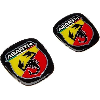 Abarth 3D Sticker Logo Bouclier Officiel pour Fiat Punto Evo, Avant et Arrière, 60 x 65 mm, 71 x 65 mm Rouge - Publicité Abarth 3D Sticker Logo Bouclier Officiel pour Fiat Punto Evo, Avant et Arrière, 60 x 65 mm, 71 x 65 mm Rouge - Publicité