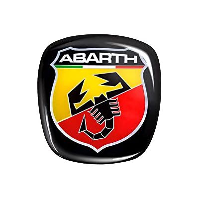 Abarth Autocollant 3D Remplacement Logo pour Bravo Arrière - Publicité Abarth Autocollant 3D Remplacement Logo pour Bravo Arrière - Publicité