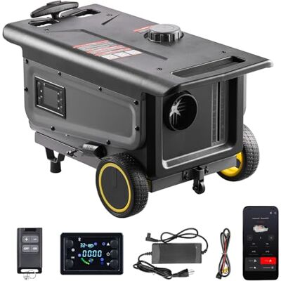VEVOR Chauffage Diesel 8 kW DC 12 V/24 V, Réchauffeur de Stationnement Portable, avec Contrôle par Application Bluetooth, Télécommande et Écran LCD, Réservoir 5 L, Design Chariot, pour Camion - Publicité VEVOR Chauffage Diesel 8 kW DC 12 V/24 V, Réchauffeur de Stationnement Portable, avec Contrôle par Application Bluetooth, Télécommande et Écran LCD, Réservoir 5 L, Design Chariot, pour Camion - Publicité