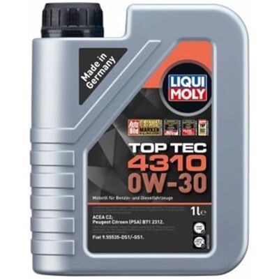 Liqui Moly Top Tec 4310 0W-30 - huile moteur - Publicité Liqui Moly Top Tec 4310 0W-30 - huile moteur - Publicité