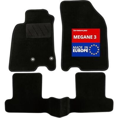 DBS Tapis de Sol Voiture sur Mesure Adapté à Votre Renault Megane 3 (11/2008-01/2016) Antidérapant : Clips de Fixation et Autogrip 3 pièces : Protection du Pont arrière Moquette - Publicité DBS Tapis de Sol Voiture sur Mesure Adapté à Votre Renault Megane 3 (11/2008-01/2016) Antidérapant : Clips de Fixation et Autogrip 3 pièces : Protection du Pont arrière Moquette - Publicité
